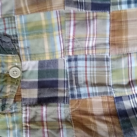 Kim Rogers Patchwork Madras Shorts sz 12P 100% cotton - Picture 4 of 7